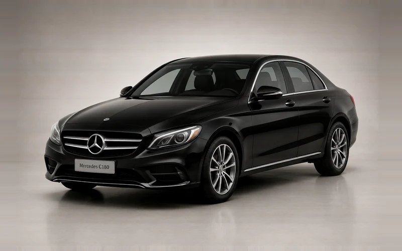 Mercedes C180, önden çeyrek açı